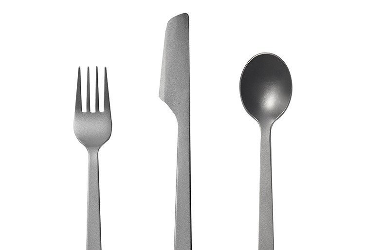 Camping knife, fork and spoon set pure titanium 13
