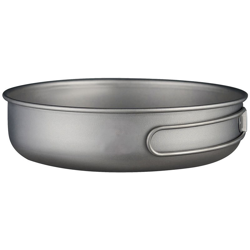 Foldable pure titanium frying pan 9