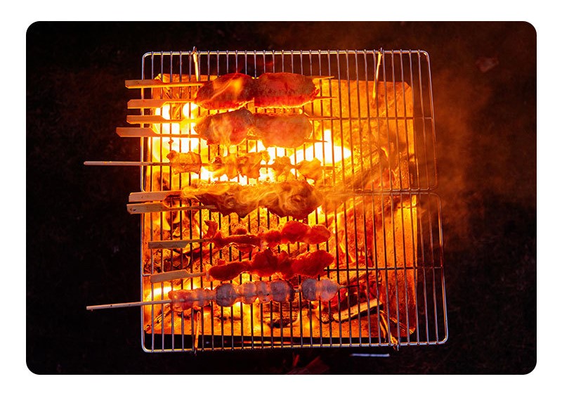 Stainless steel folding barbecue grill 7 02