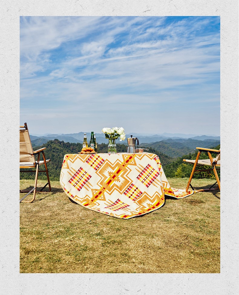 Vintage picnic blanket decoration for warmth 54